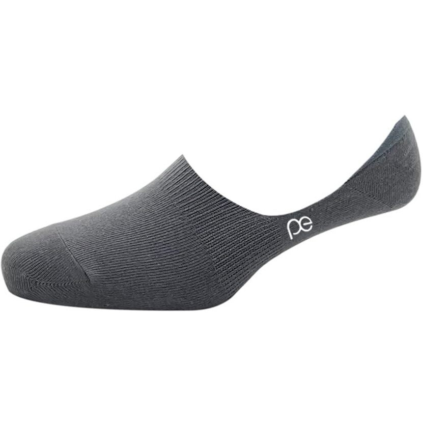 Peter England Mens Cotton No Show Socks (Pack of 3) Dark Grey, Navy, Black