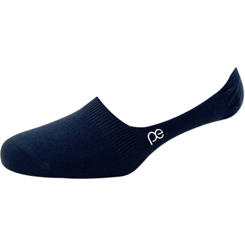 Peter England Mens Cotton No Show Socks (Pack of 3) Dark Grey, Navy, Black