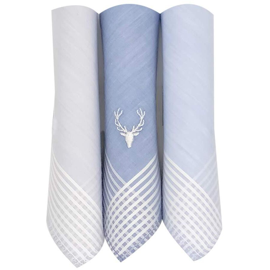 Allen Solly Men's Cotton Pastel Multicolour Handkerchief- Pack of 3