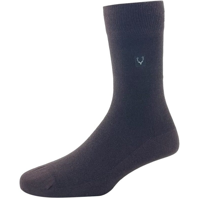 Allen Solly Men's Cotton Full Length Socks (Pack Of 3) - Black, Brown, Navy