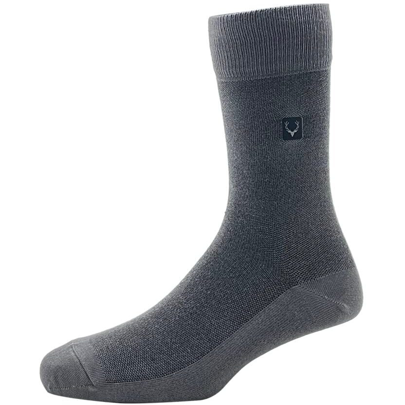 Allen Solly Men's Cotton Full Length Socks (Pack Of 3) - Black, Dark Grey, Denim