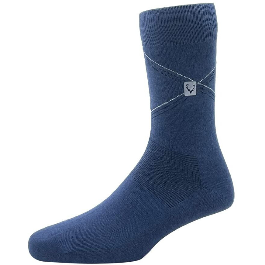 Allen Solly Men's Cotton Full Length Socks (Pack Of 3) - Dark Grey, Denim, Black