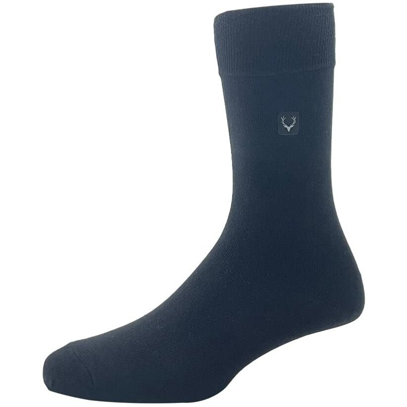 Allen Solly Men's Cotton Full Length Socks (Pack Of 3) - Black, Dark Grey, Navy