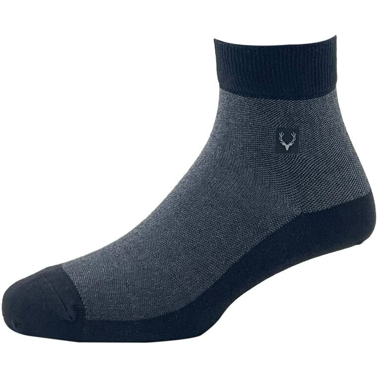 Allen Solly Men's Cotton Quarter Length Socks (Pack Of 3) - Black, Dark Grey, Denim