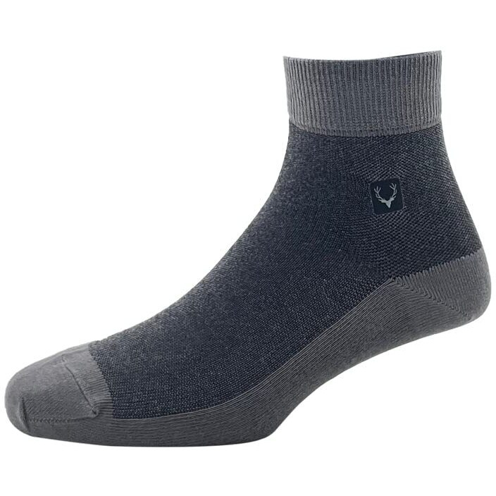 Allen Solly Men's Cotton Quarter Length Socks (Pack Of 3) - Black, Dark Grey, Denim