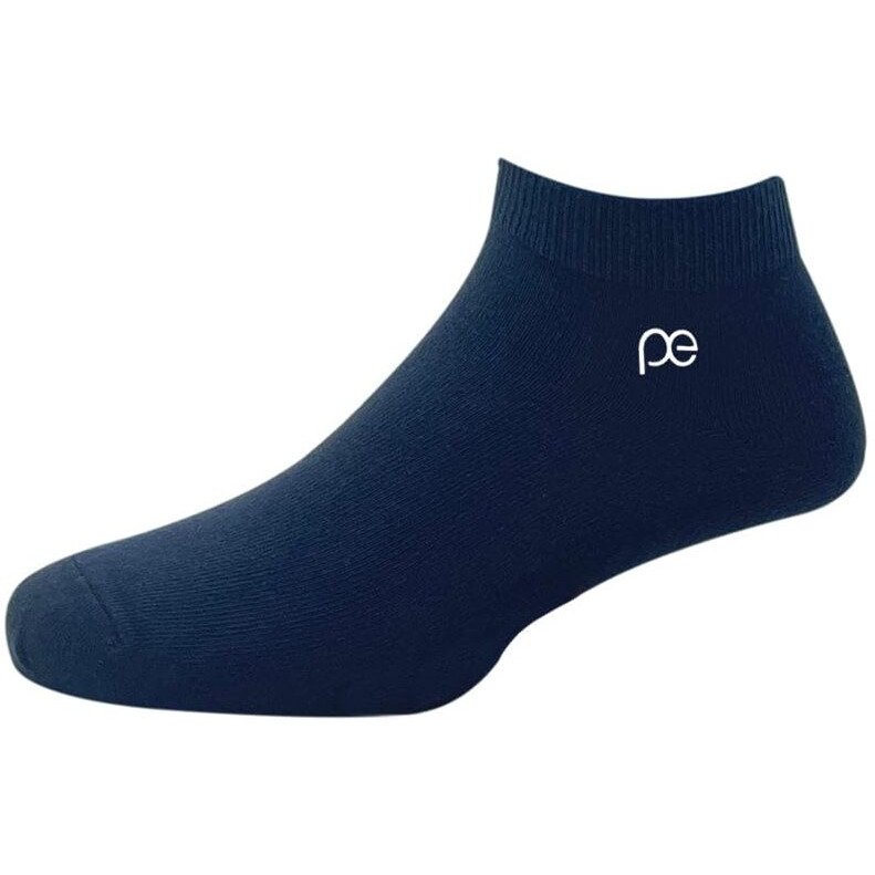Peter England Men's Cotton Ankle Length Socks (Pack of 3) Light Grey, Navy, Black