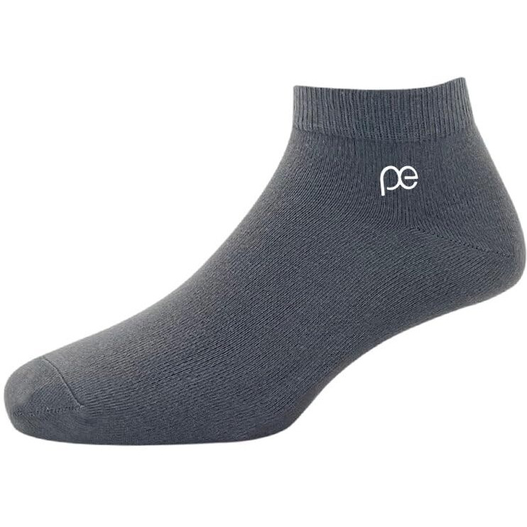 Peter England Mens Cotton Ankle Length Socks (Pack of 3) Dark Grey, Navy, Black