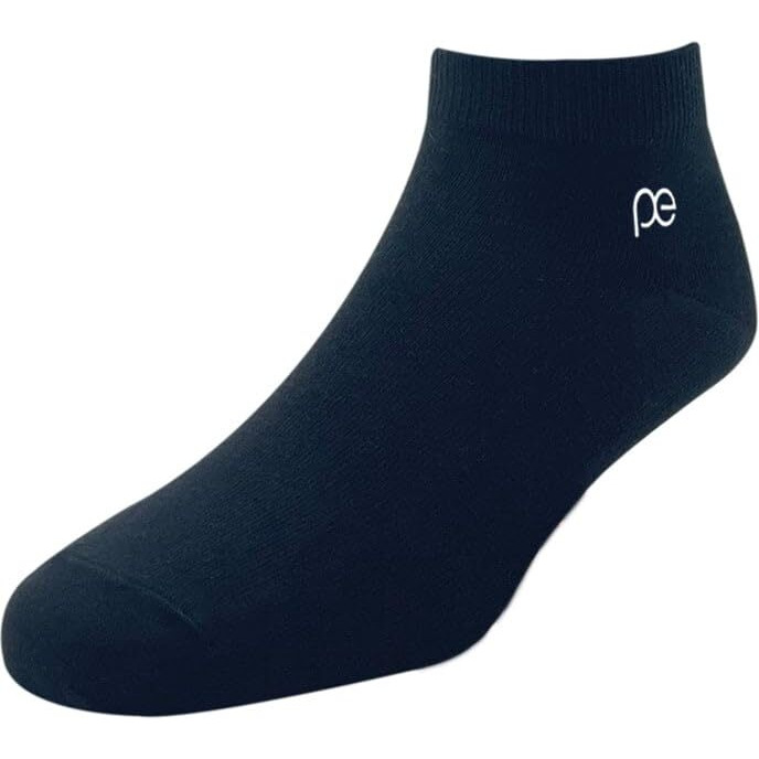 Peter England Mens Cotton Ankle Length Socks (Pack of 3) Black