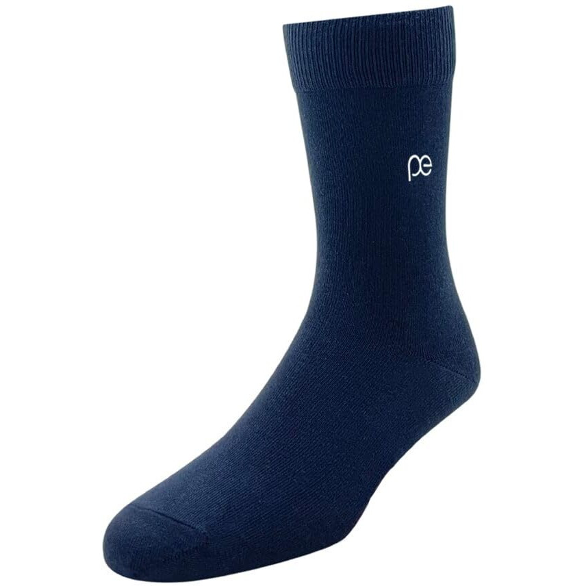 Peter England Mens Cotton Full Length Socks (Pack of 3) Navy