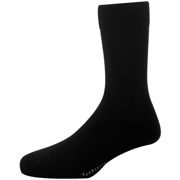 Van Heusen Men's Socks (Pack of 3) (VXT11141_Black)