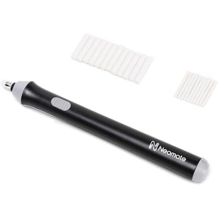 Neomate Slim Battery-Operated Automatic Eraser | Includes 22 Refills and 2 Eraser Holders | Portable Electric Eraser for Precision Drawing & Sketching (Batteries Not Included)