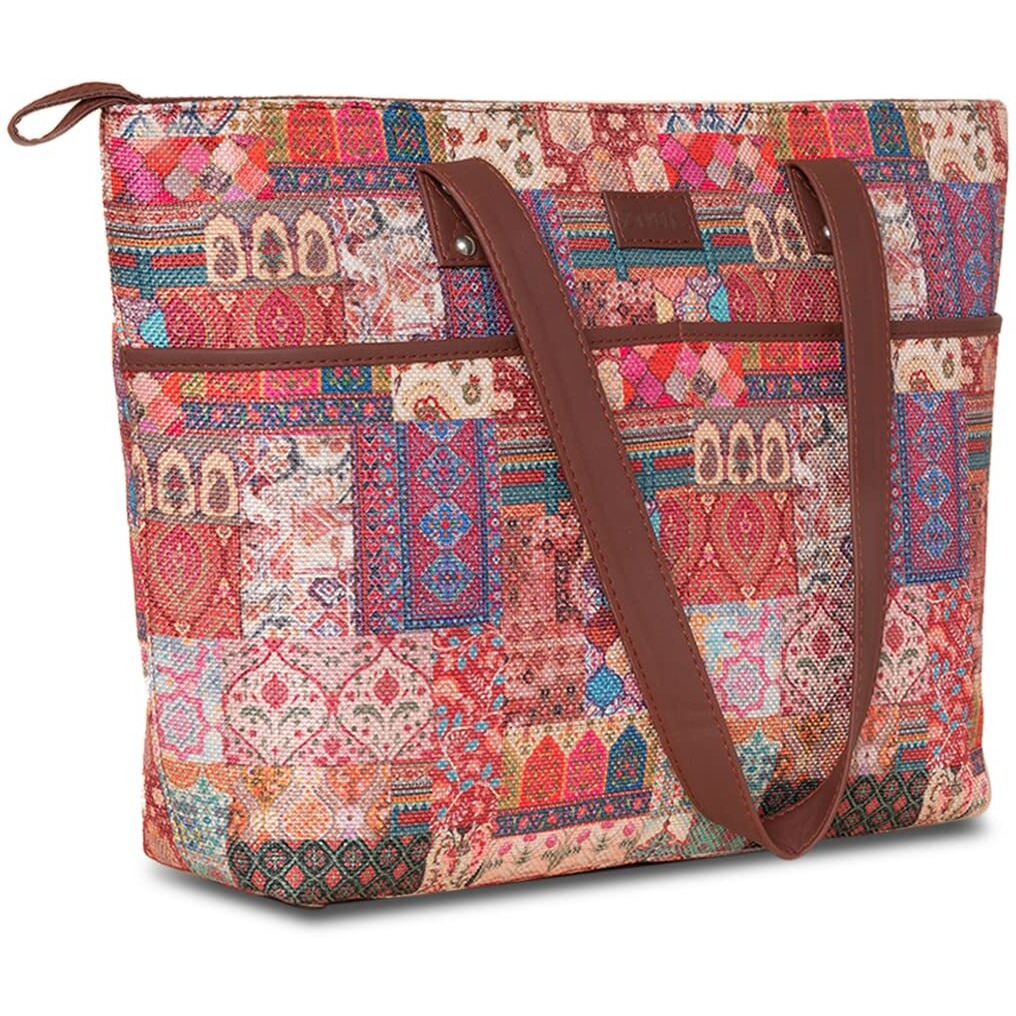 ZOUK Women's Vegan Handcrafted Kutch Gamthi Tote Bag