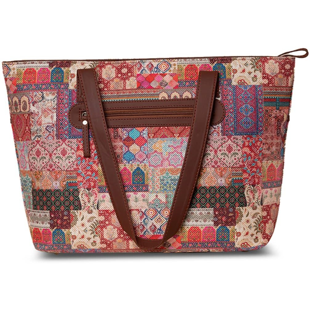 ZOUK Women's Vegan Handcrafted Kutch Gamthi Tote Bag