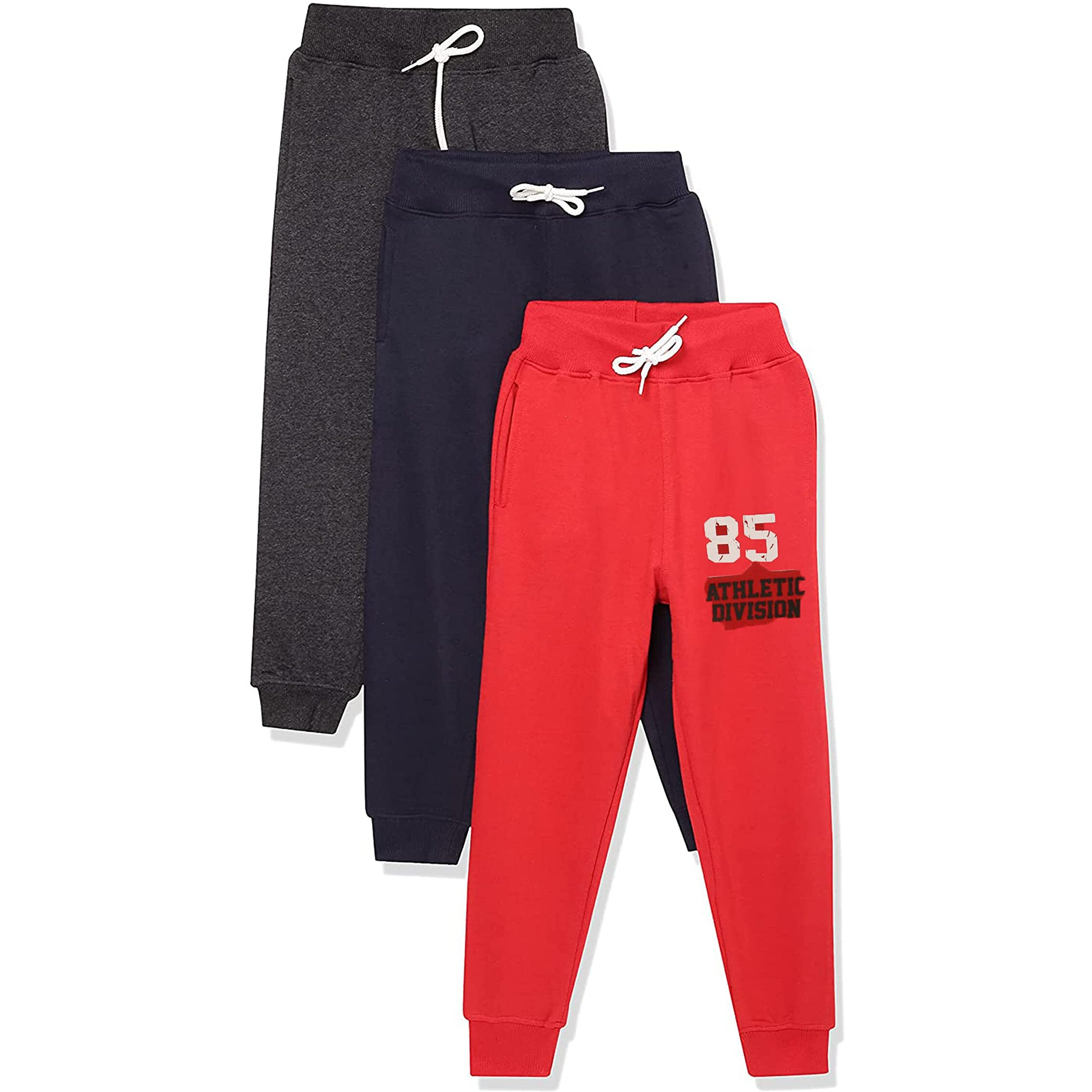 T2F Boy's Regular Track Pants (BYSJOG3P01_Multicolor 3_9-10 Years)