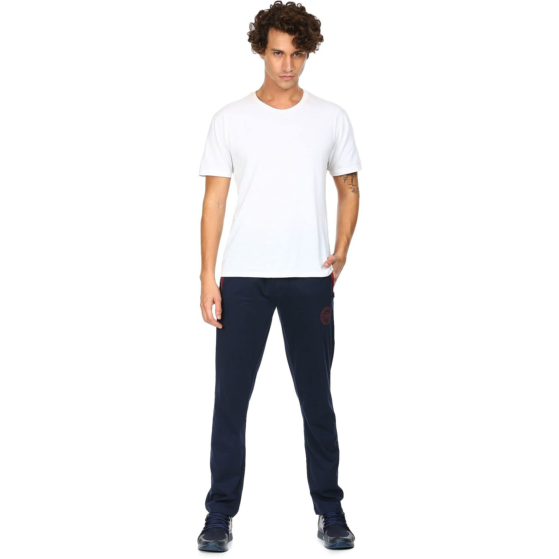 U.S. Polo Assn. Mens Logo Comfort Fit I671 Lounge Track Pants - Pack Of 1 (NAVY L)