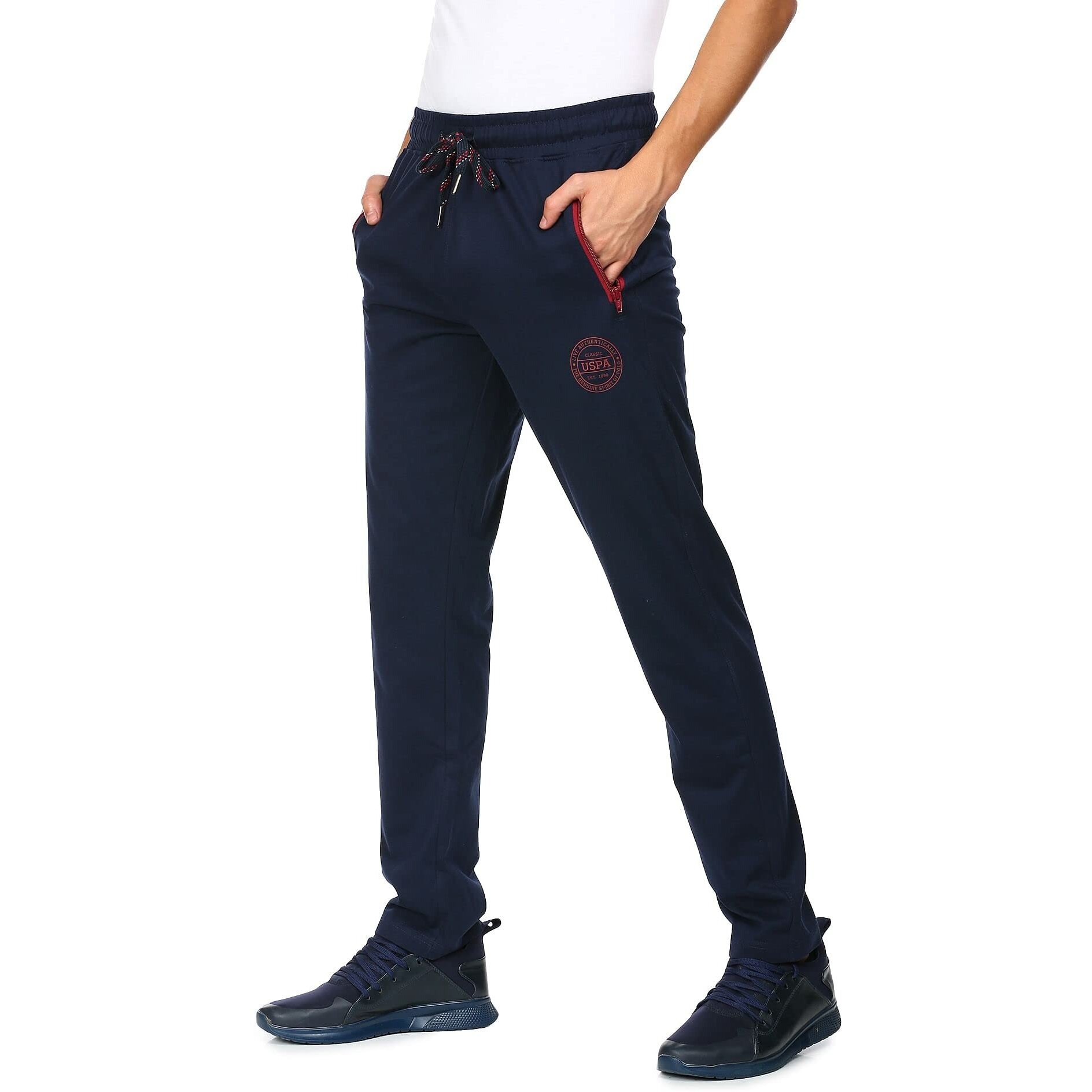 U.S. Polo Assn. Mens Logo Comfort Fit I671 Lounge Track Pants - Pack Of 1 (NAVY L)