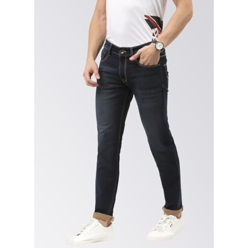 Pepe Jeans Men's Low Rise Tapered Fit Jeans Brown