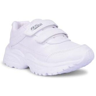 Bata 4511 Marshal E 24 White Casual Shoes for Juniors |Perfect for Everyday wear| Walking| Running | Slip-Resistant | All Day Comfortable |Breathable |Lightweight. Size- 3