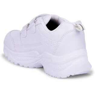 Bata 4511 Marshal E 24 White Casual Shoes for Juniors |Perfect for Everyday wear| Walking| Running | Slip-Resistant | All Day Comfortable |Breathable |Lightweight. Size- 4
