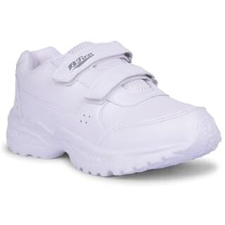 Bata 4511 Clark E 24 White Casual Shoes for Juniors |Perfect for Everyday wear| Walking| Running | Slip-Resistant | All Day Comfortable |Breathable |Lightweight. Size- 5
