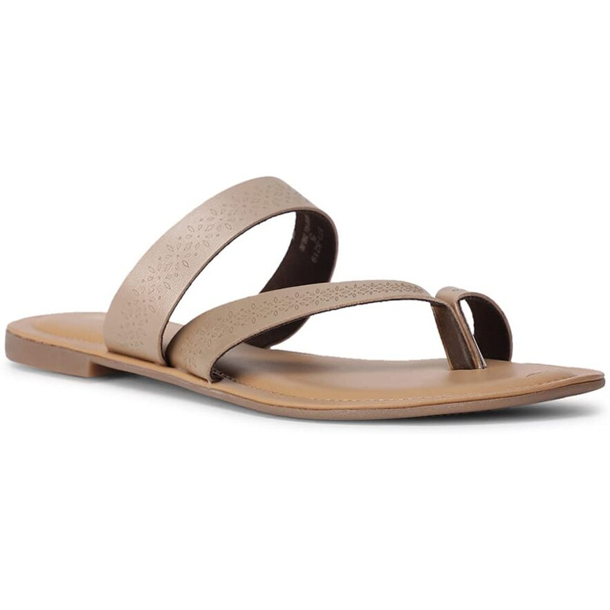 Bata Women's Shine Casual Sandal Tr (5718419_Beige_6 Uk)