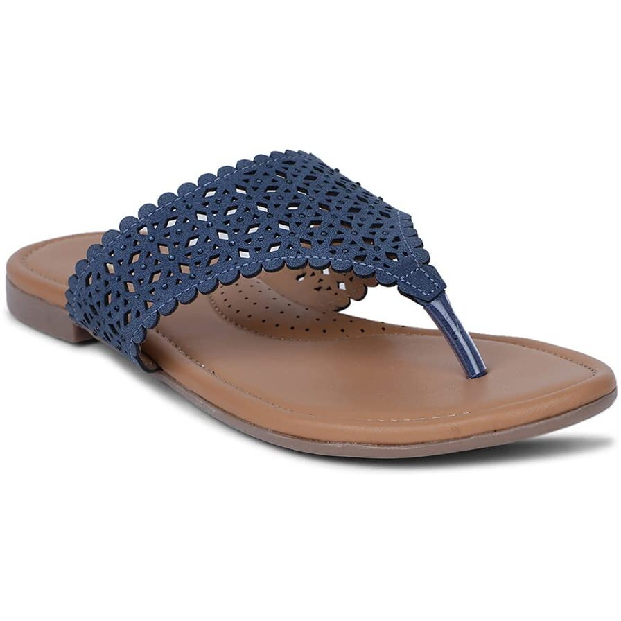 Bata Women's Baroque Th Open-Back Slipper(5719708_Blue_8 Uk)