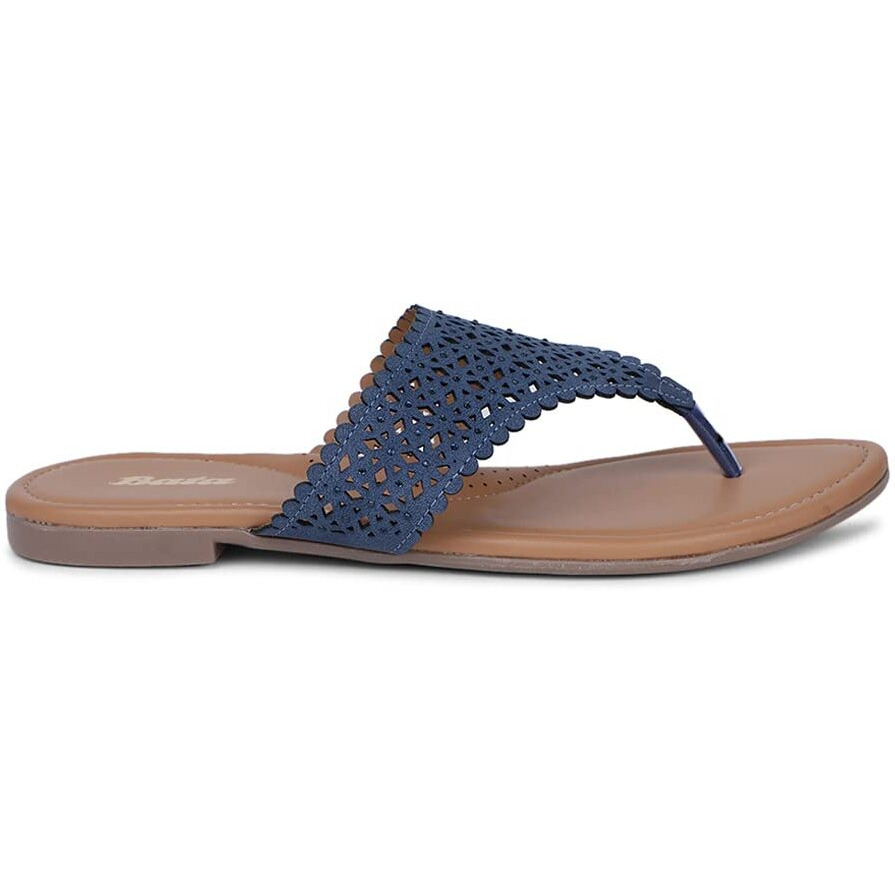 Bata Women's Baroque Th Open-Back Slipper(5719708_Blue_8 Uk)