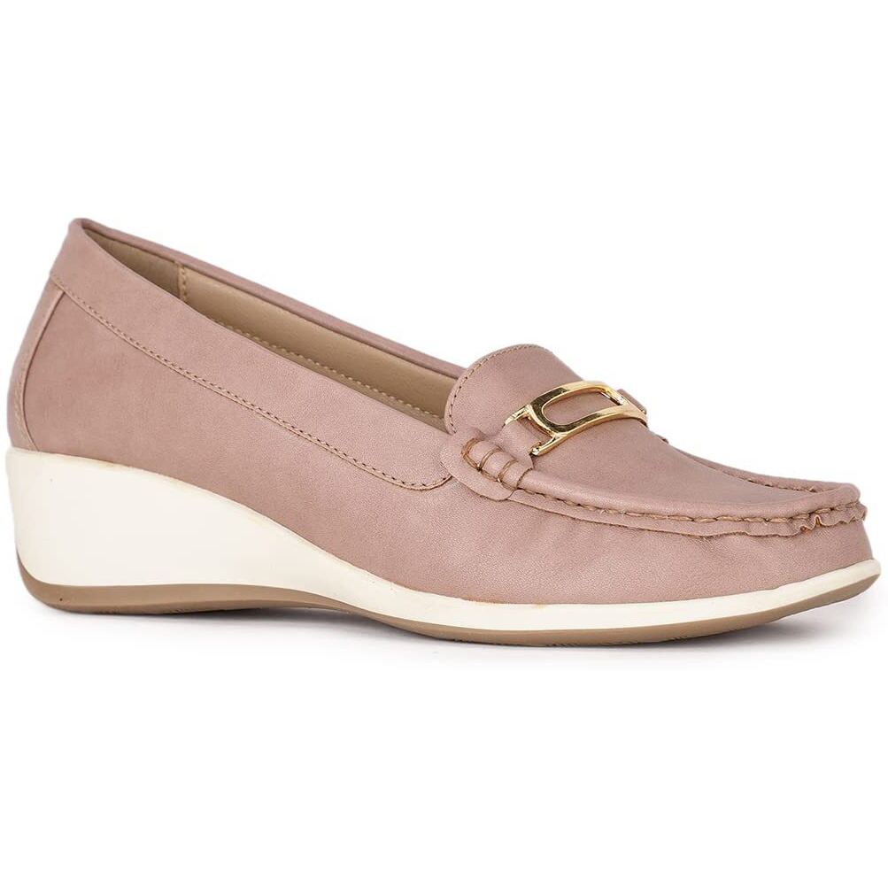Bata Persia Pink Casual Slipon Open Toe Moccassins Shoes Medium HH 26-50 MM for Women UK Size- 6