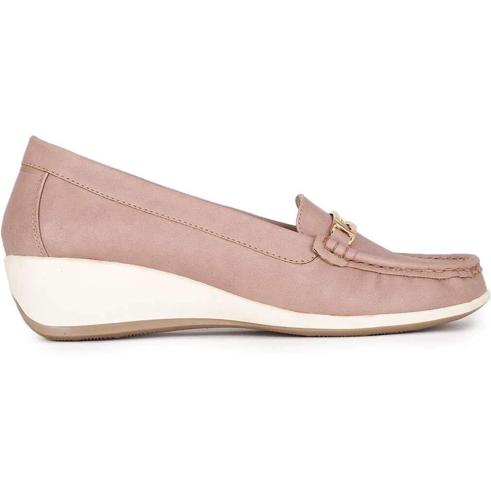 Bata Persia Pink Casual Slipon Open Toe Moccassins Shoes Medium HH 26-50 MM for Women UK Size- 6