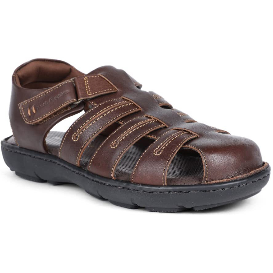 Hush Puppies Men's New Track Fisherman Sandals (8644970_DARK BROWN_8 UK)