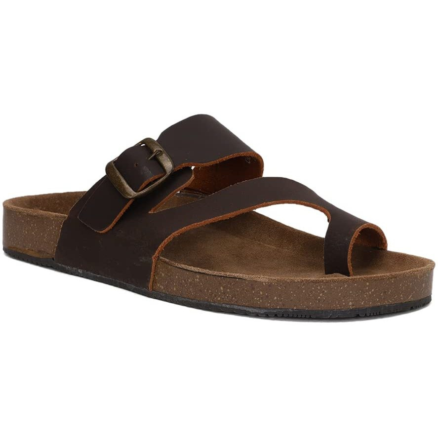 Bata Men's BIO TOERING Slippers (8734007_DARK BROWN_8 UK)