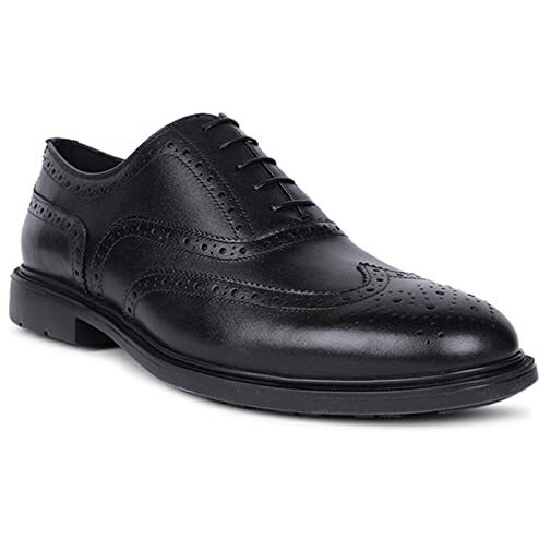 Hush Puppies Mens Ren Oxford Black Uniform Dress Shoe - 9 UK (8246995)