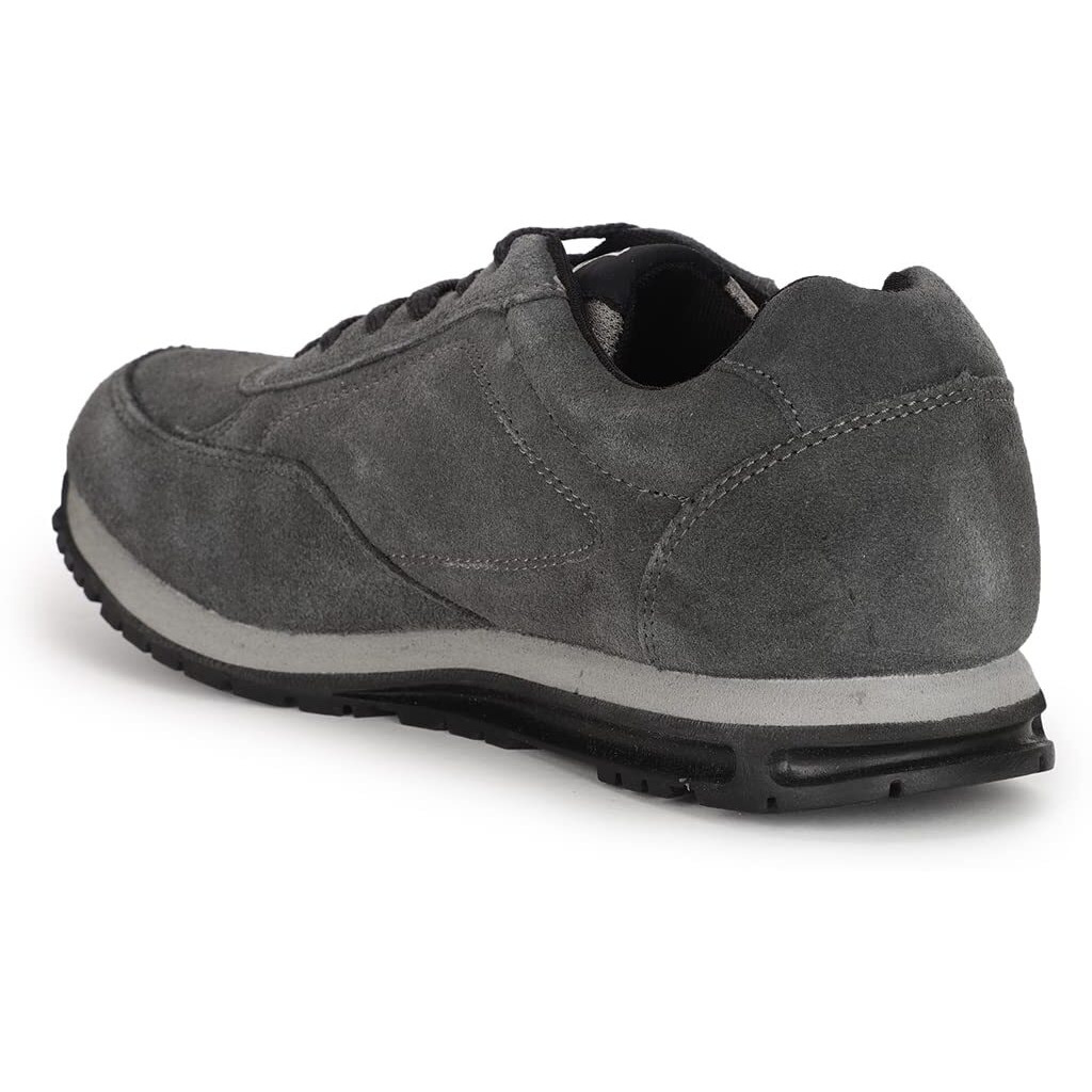 Bata Power Mens Extreme Leather Grey Oxford Sneaker, 9 UK