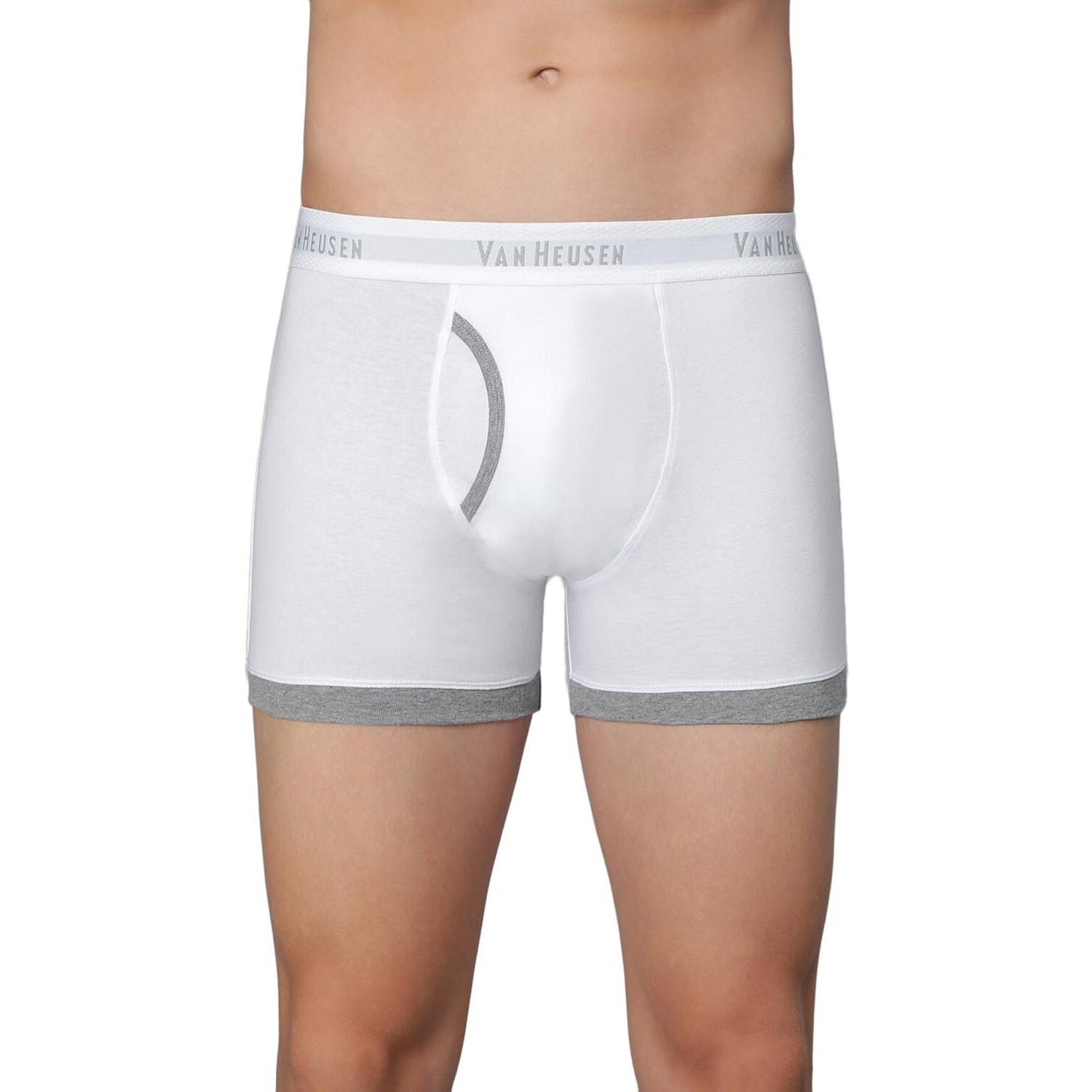 Van Heusen Men Trunks - 100% Combed Cotton - Anti Bacterial, Colour Fresh, Moisture Wicking_10044_White_M