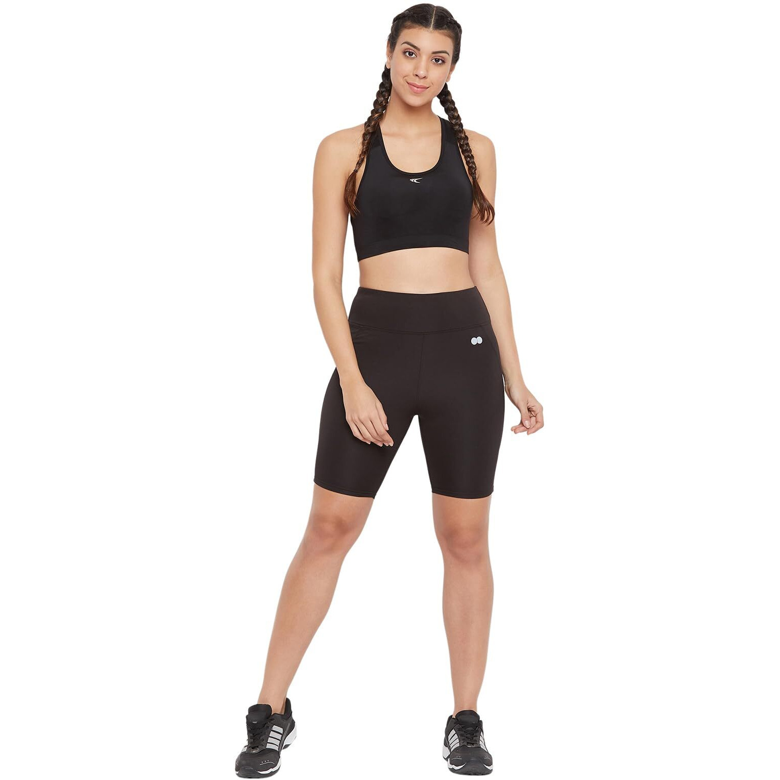 Clovia Women's Boxer Shorts (AB0055P13L_Black_L)