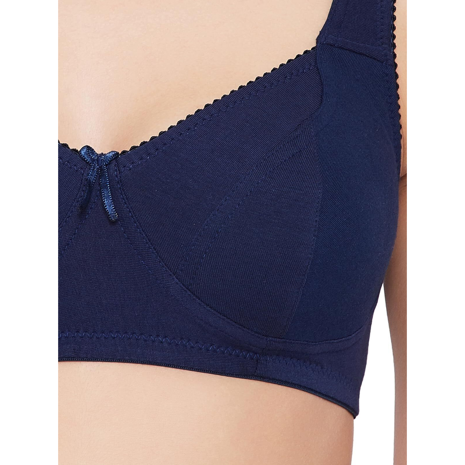 Clovia Women's Cotton Full Coverage Bra (BR2038B0834B_Blue_34B)
