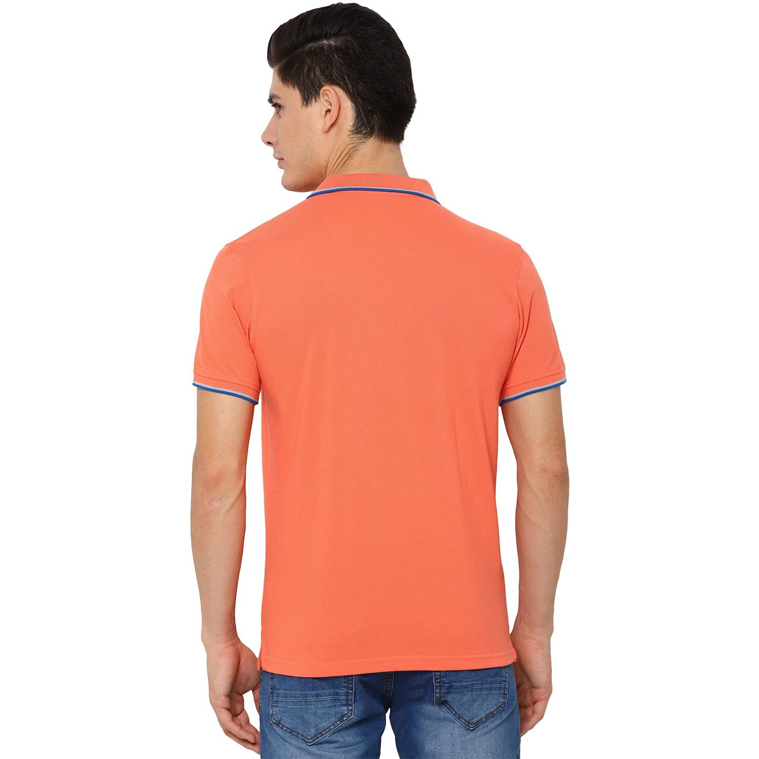 Allen Solly Men's Regular Fit Polo (ASKPQRGF759748_Peach_XXL)