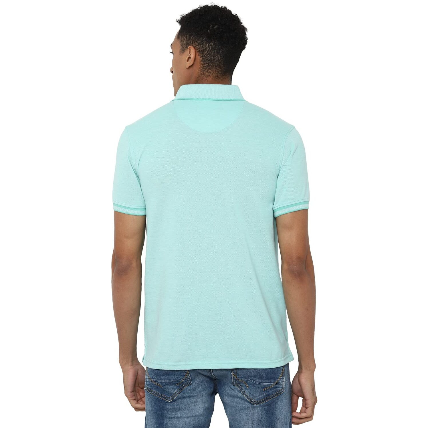 Allen Solly Men's Plain Regular Fit Polo (ASKPQRGFW44317_Light Green XL)