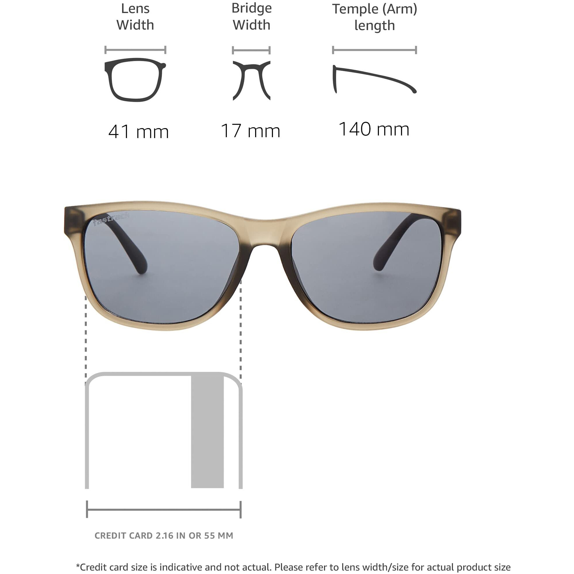 Fastrack Square Shaped 100% UV Protected Lens Technology Sunglasses for Men