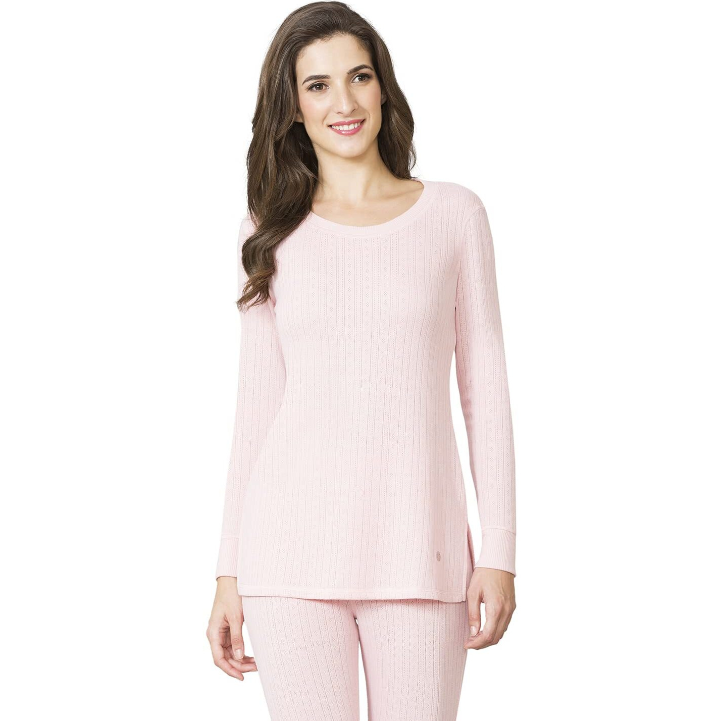 Van Heusen Women's Relaxed Fit T-Shirt Silver Pink M