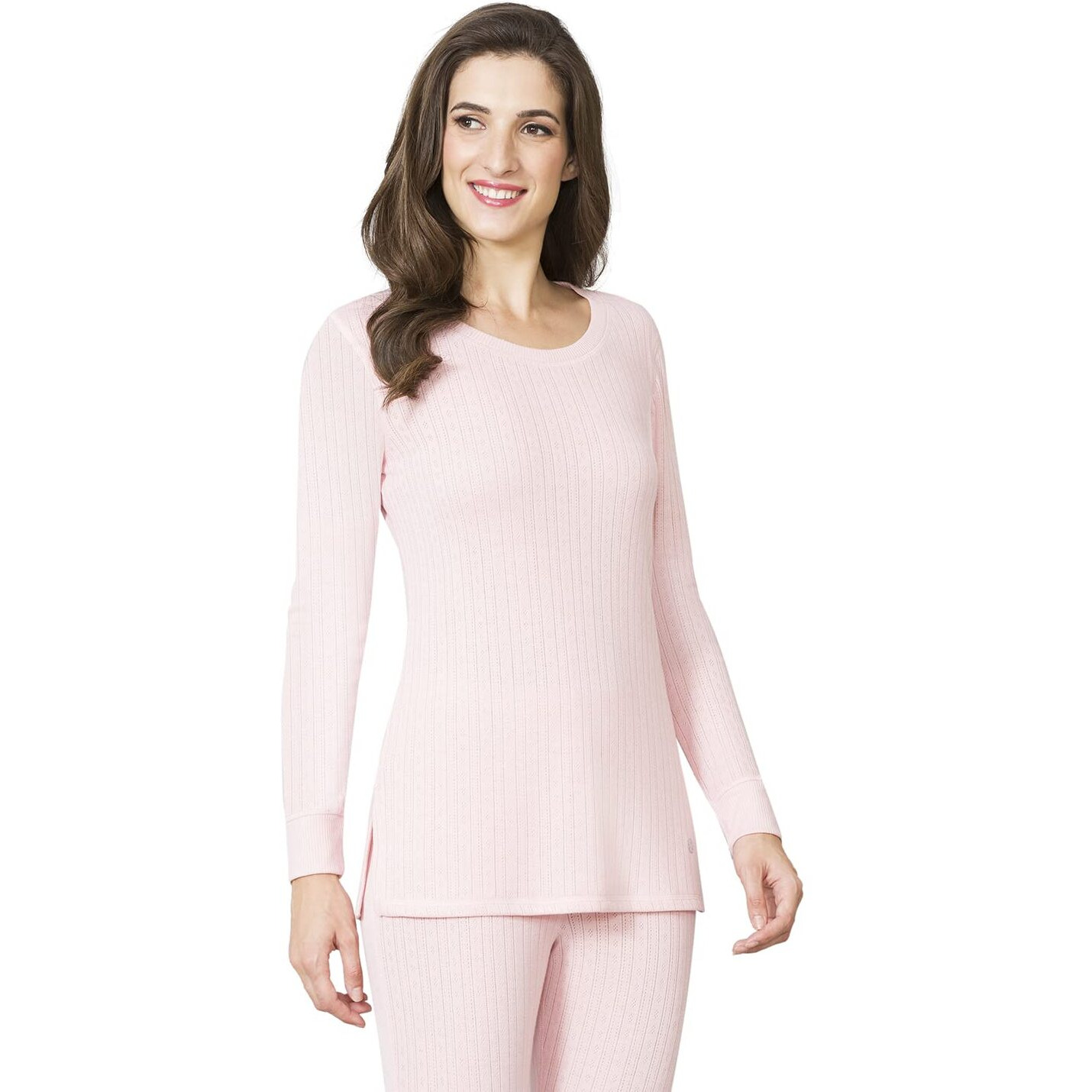 Van Heusen Women's Relaxed T-Shirt (ILTS1TRMSR29277401_Silver Pink XL)