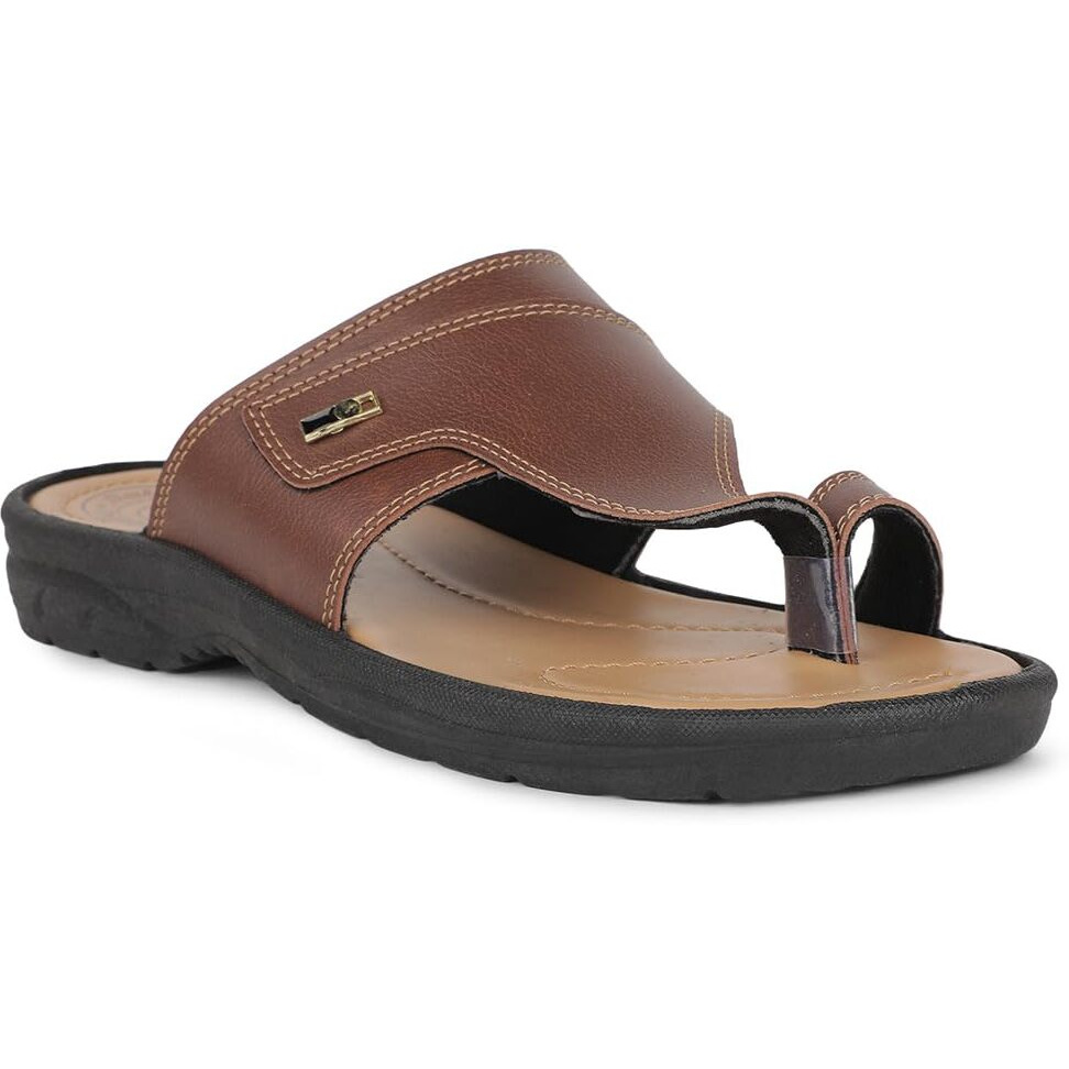 Men DEALO TORING BROWN Toe Ring Slipper - 11 UK Size- 8
