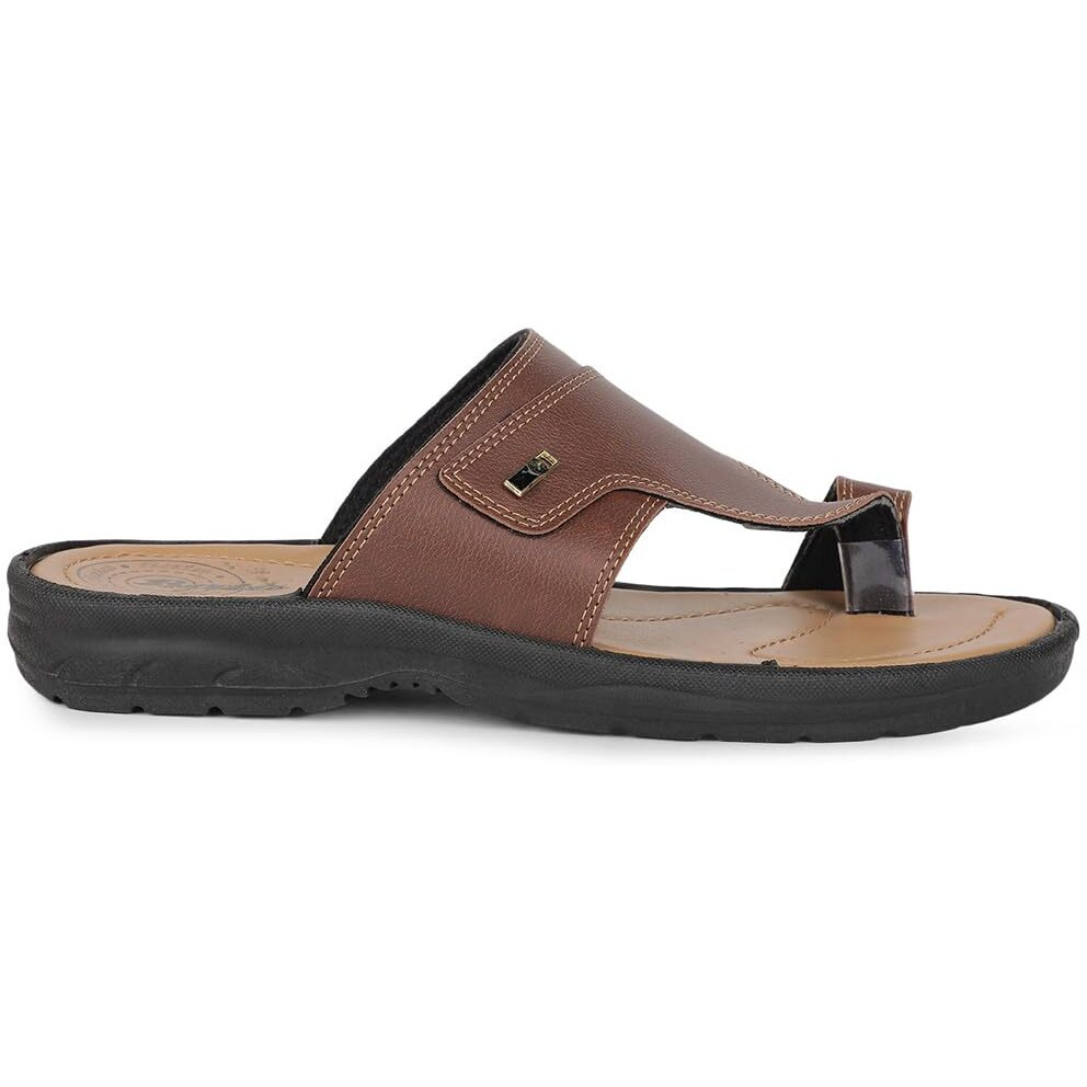 Men DEALO TORING BROWN Toe Ring Slipper - 11 UK Size- 8