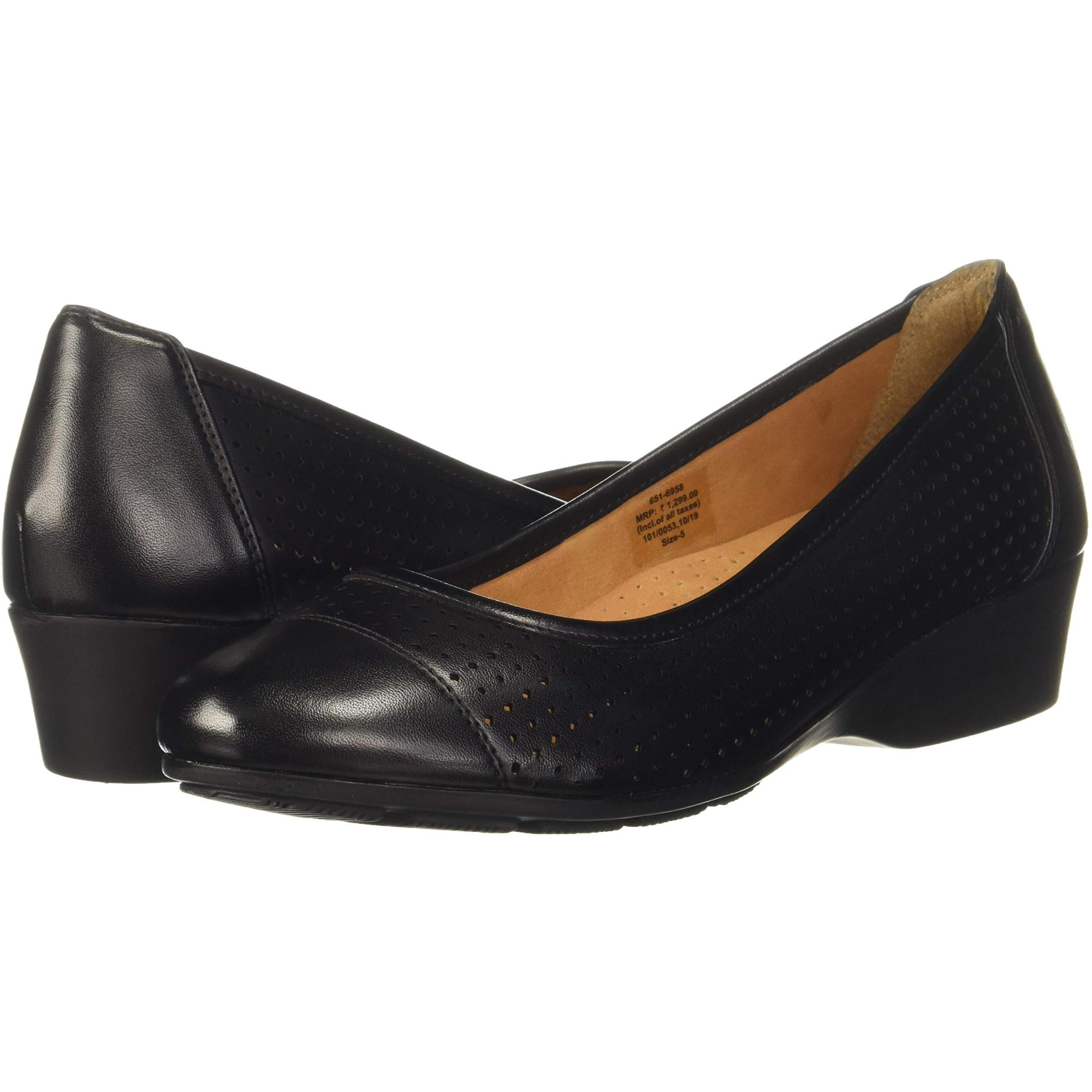BATA Women's Danza Black Pumps6 Kids UK (6516958)