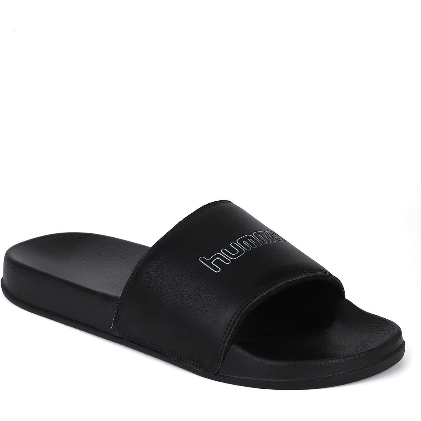 hummel CLASSIC MEN SLIDERS Comfortable Cushioned Sole Arch Support Durable Lightweight Flexible Trendy Style Flip flops and Slippers Slides for Men Daily use Chappal - UK 9