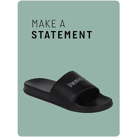 hummel CLASSIC MEN SLIDERS Comfortable Cushioned Sole Arch Support Durable Lightweight Flexible Trendy Style Flip flops and Slippers Slides for Men Daily use Chappal