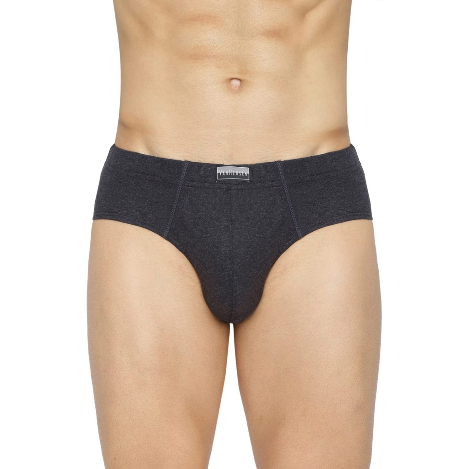 Van Heusen Men Briefs - 100% Combed Cotton - Pack of 3 - Anti Bacterial, Colour Fresh, Moisture Wicking, Multicolor, Medium