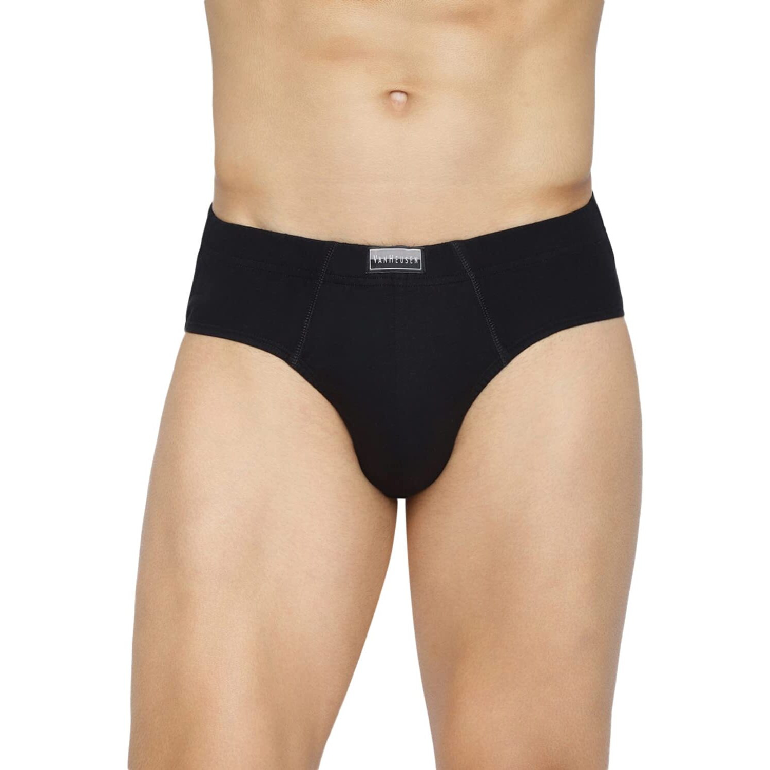 Van Heusen Men Briefs - 100% Combed Cotton - Pack of 3 - Anti Bacterial, Colour Fresh, Moisture Wicking, Multicolor, Medium
