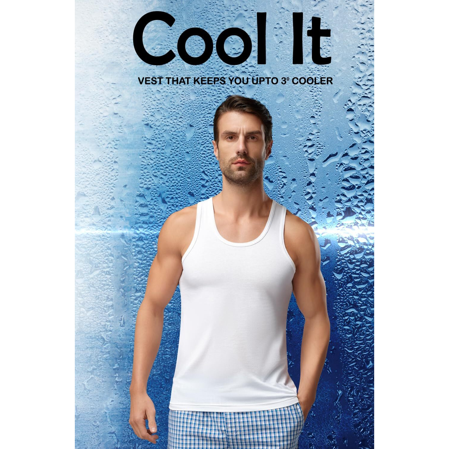 Van Heusen Men Moisture Activated Cool It Vest - 100% Combed Cotton - Pack of 2 - Super Soft, Scoop Neck