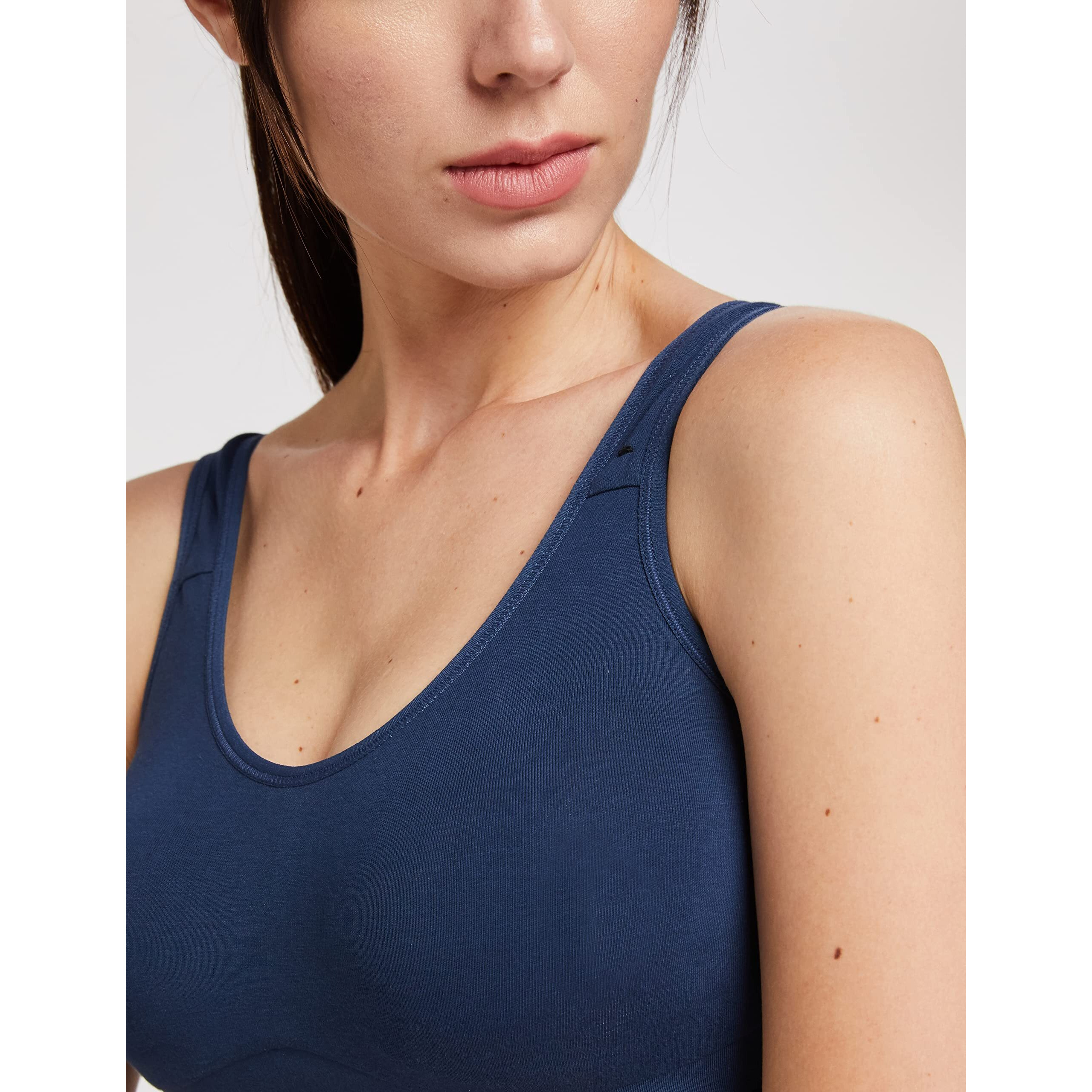 Van Heusen Proactive Women Sports Bra - Cotton Elastane - Anti Bacterial, Wireless, Non Padded, Full Coverage, Light Impact